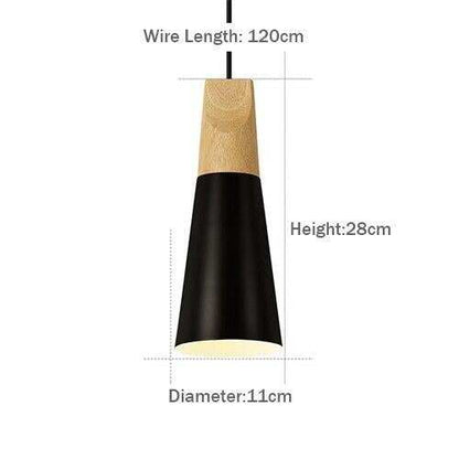LED Pendant Lights Aluminum Wood Pendant Lamps E27 Modern Hang Lamp Kitchen Restaurant Bar bedroom living room light fixtures