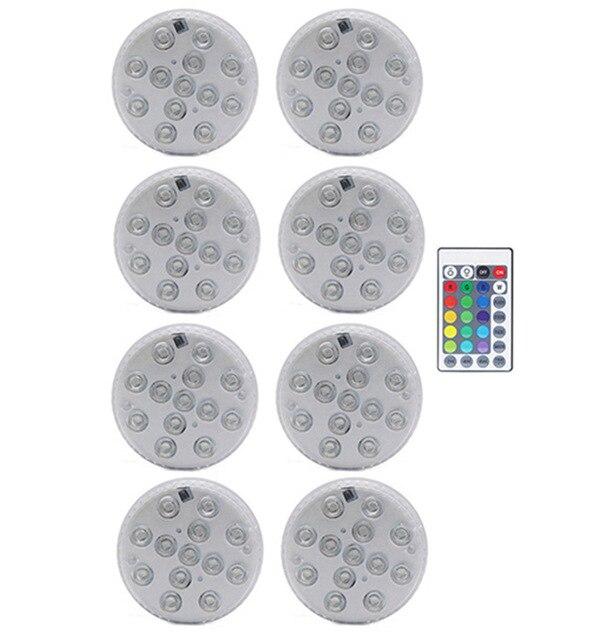 RGB Submersible Light with Magnet 13 LED Underwater Night Light Swimming Pool Light for Outdoor Vase Fish Tank Pond