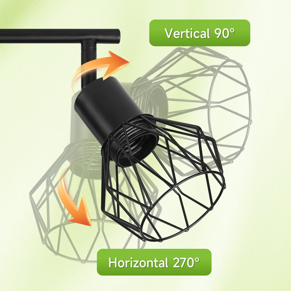 Metal Cage Ceiling Chandelier Vintage E27 Ceiling Lights Indoor Multi heads Chandelier For Living Room Kitchen Lighting Fixture