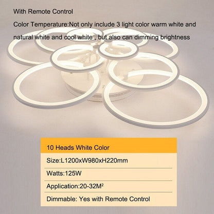 Gleam RC Modern Led Ceiling Lights For Living Room Bedroom Study Room Ceiling Lamp Plafondlamp White Color
