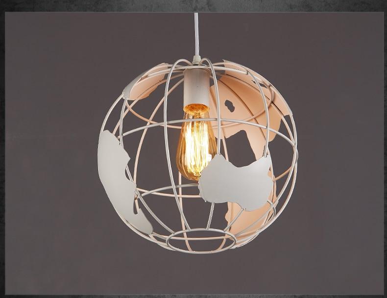 Nordic LED globe pendant lamp iron black / white lamp cafe living room bar office ceiling children ceiling lamp bedroom