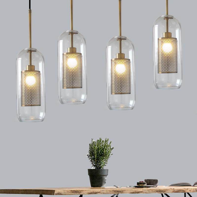 Nordic Modern Simple Glass Ball Single Head E27 LED Pendant Lights Personality Decorative Lighting For Living Room Bedroom Cafe