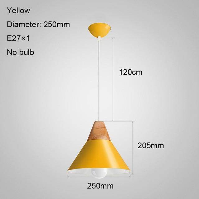 Nordic LED Pendant Lights Dining Room Pendant Lamp Modern Colorful Restaurant Kitchen Coffee Bedroom Loft Hanglamp Wood E27