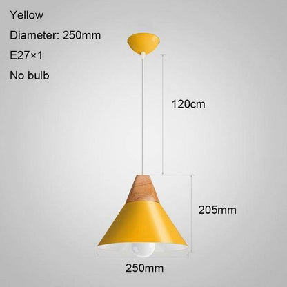 Nordic LED Pendant Lights Dining Room Pendant Lamp Modern Colorful Restaurant Kitchen Coffee Bedroom Loft Hanglamp Wood E27