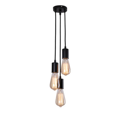 Female ceiling chandelier multi-head chandelier creative restaurant clothing store chandelier retro industrial wind braided wire lamp