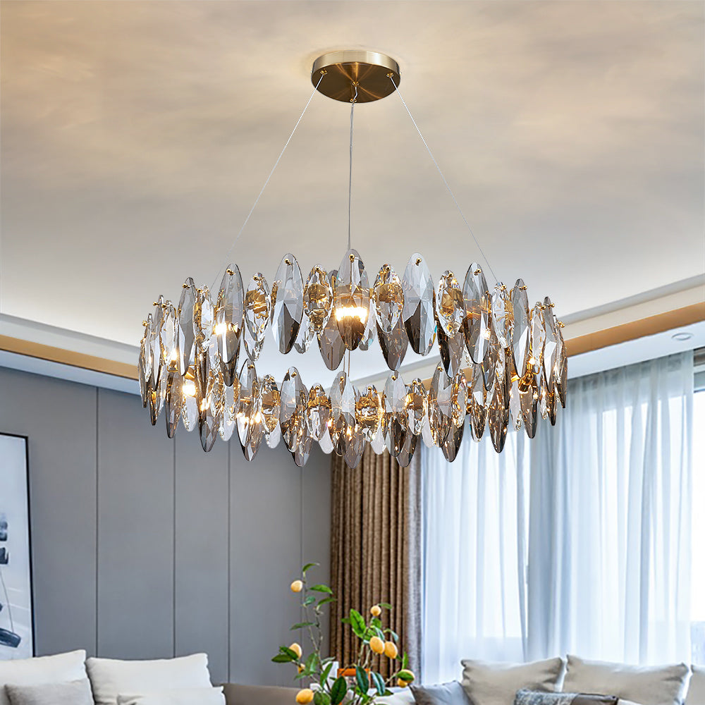 Luxury Crystal Chandelier Living Room Lamps Upscale Modern Lamps