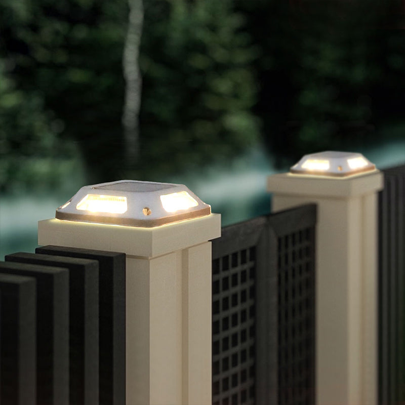 4PCS Solar Dock Lights 8LEDs Deck Driveway Light Outdoor Waterproof Wireless for Path Warning Garden Walkway Sidewalk Steps Deco