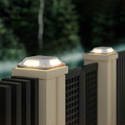 4PCS Solar Dock Lights 8LEDs Deck Driveway Light Outdoor Waterproof Wireless for Path Warning Garden Walkway Sidewalk Steps Deco