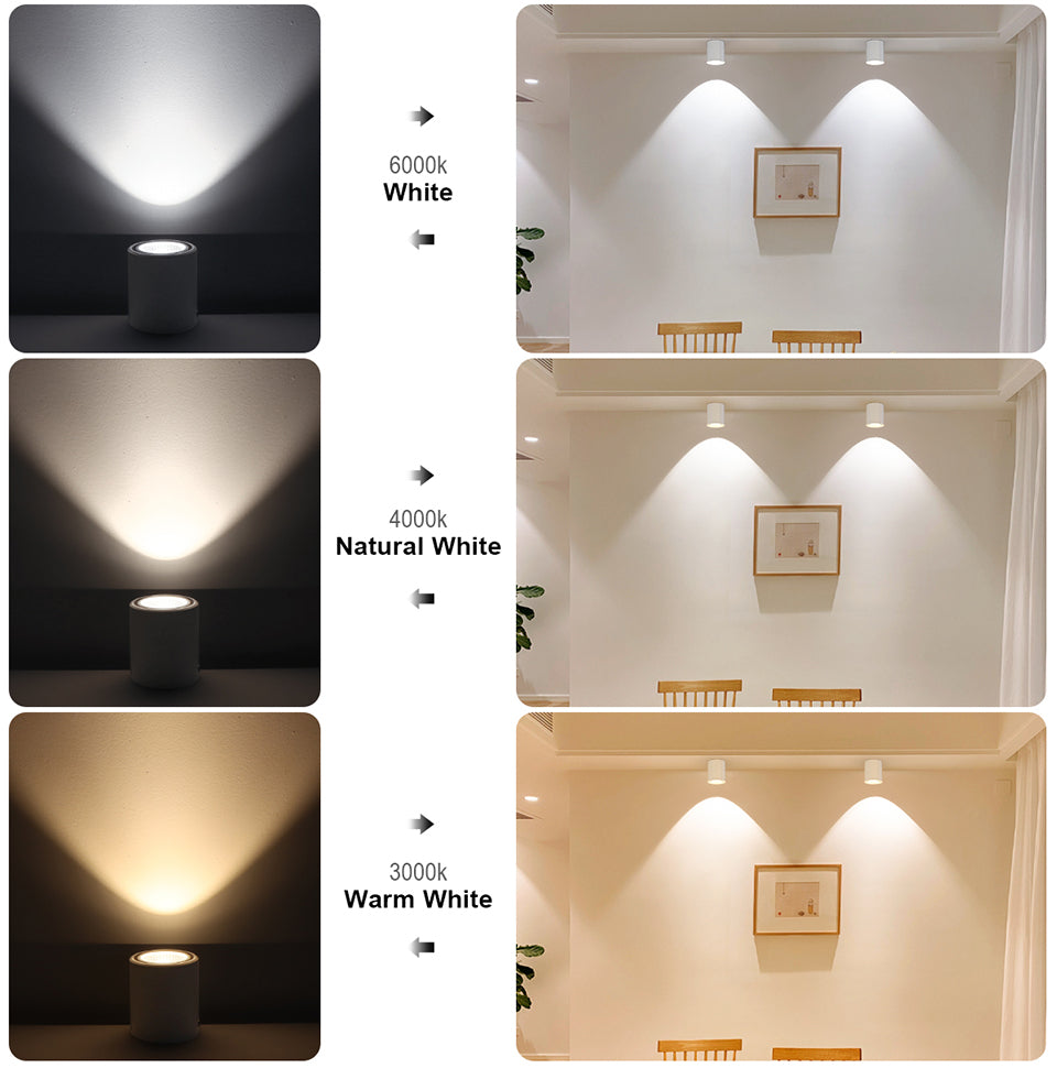 Aluminum LED Downlight COB Surface Mounted Spot Light Home Decor Ceiling Lamp 7W 12W Spotlight Hallway Indoor Lighting