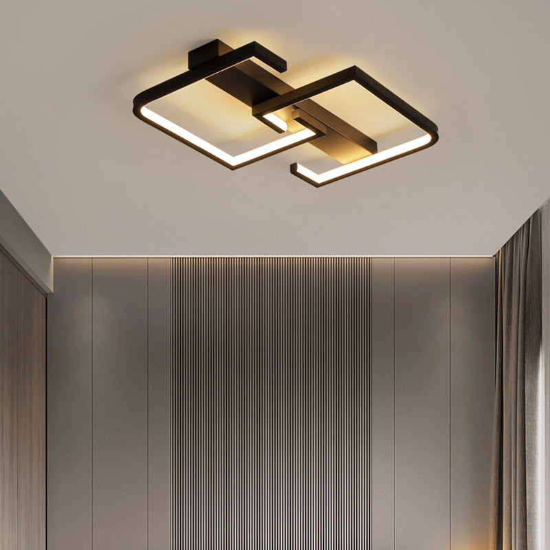 Nordic Remote control led Ceiling Lights Modern Bedroom Ceiling Light 220v Living Room Black dimmable led Ceiling Lamps Lighting