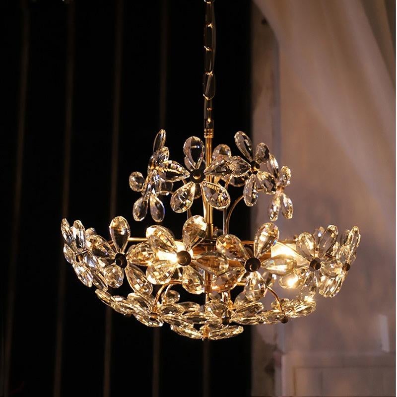Crystal Chandelier Garden American Retro Style Lamps