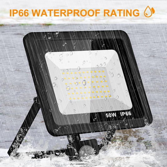 10W 20W 30W 50W 100W Led Flood Light With Adjustable PIR Sensor SMD 2835 Floodlights Outdoor Lighting For Street Square