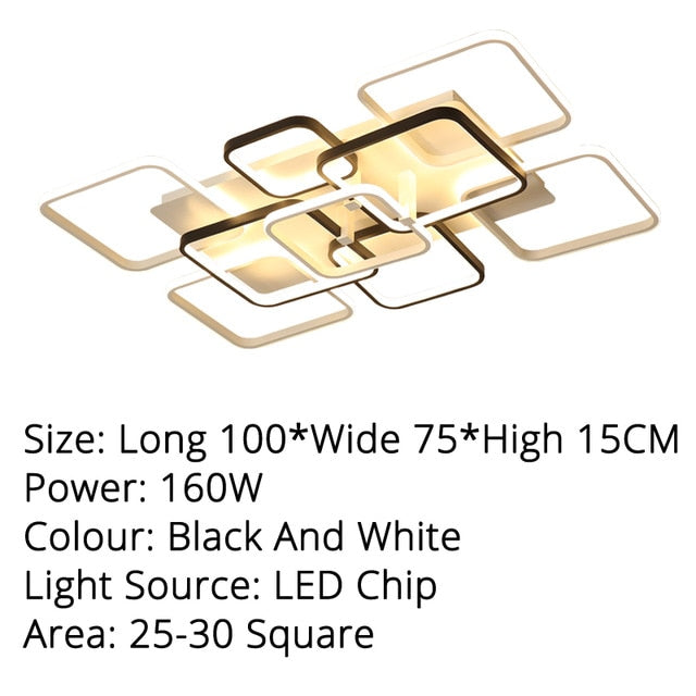 Black White Color Modern Led Ceiling Lights Creative For Living Room Dimmable Dome Lamp Fixture Dimmable Lustre Fixtures Dero