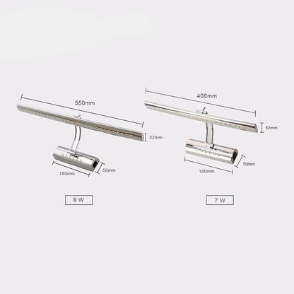 Led Mirror Light With Switch 7W 9W Wall Mounted Wall Lamp Indoor Modern Bathroom Light Waterproof Stainless