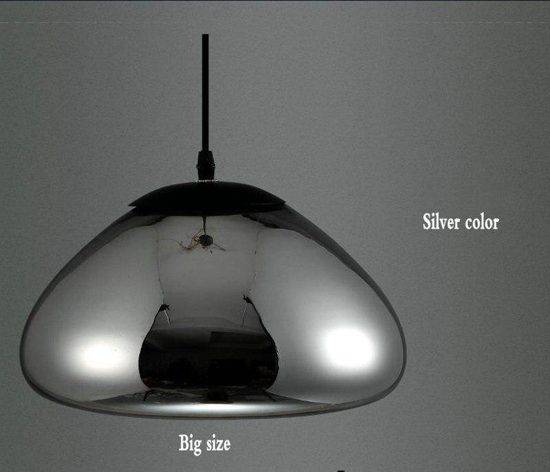 Modern Gold Bronze Sliver Shade Mirror Pendant Light E27 LED Glass Pendant Lamp Modern Christmas Glass Ball Lighting