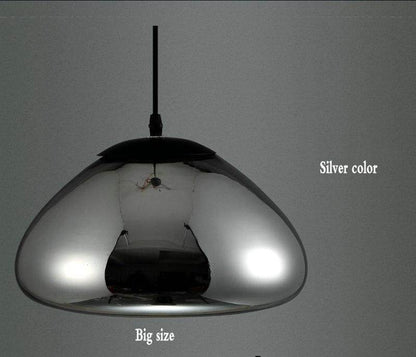 Modern Gold Bronze Sliver Shade Mirror Pendant Light E27 LED Glass Pendant Lamp Modern Christmas Glass Ball Lighting