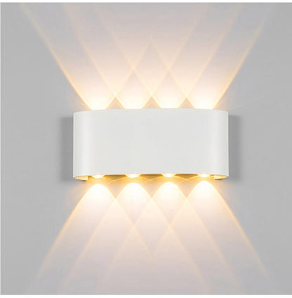 Wall Lamp Led Aluminum Outdoor Indoor Ip65 Up Down White Black Modern For Home Stairs Bedroom Bedside Bathroom Light