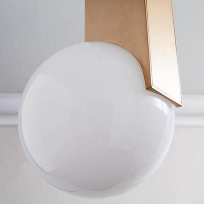 Modern Gold Pendant Light Bedroom White Glass Hanging Led Lamp Kitchen Minimalist Fixtures Dining Room Pendant Lamp Bathroom