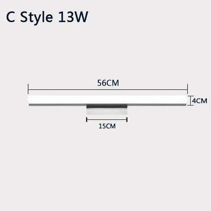 Modern Wall Lamp Super Bright Long Strips Led Mirror Light Simple Style Indoor Decors Acrylic Lamps For Bathroom Bedroom Kitchen