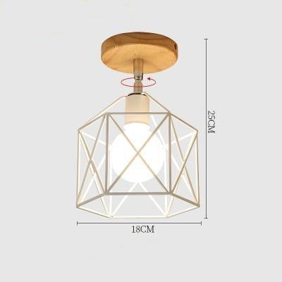 E27 Iron 5W Iron Ceiling Lamp Shade Pendant Light Covers and Shades Triangle Metal Ceiling Lampshades(Not includ bulb)