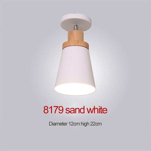 Nordic Wood Pendant Lamp Aisle Corridor Lamp Showroom Restaurant Macarons Lamps Loft/bar Home Decoration White Grey Green