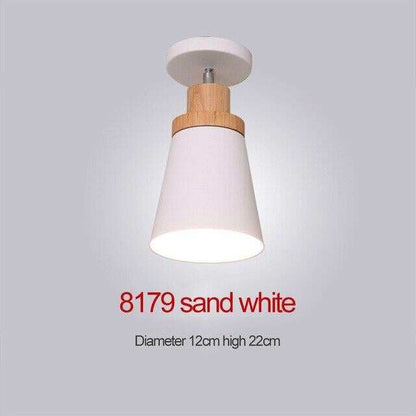 Nordic Wood Pendant Lamp Aisle Corridor Lamp Showroom Restaurant Macarons Lamps Loft/bar Home Decoration White Grey Green