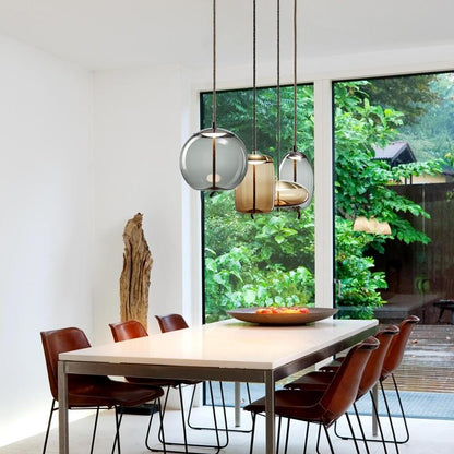 Modern Glass Scandinavian Pendant Lights Nordic Hanglamp Hemp Rope Industrial lamp For LOFT Deco Maison