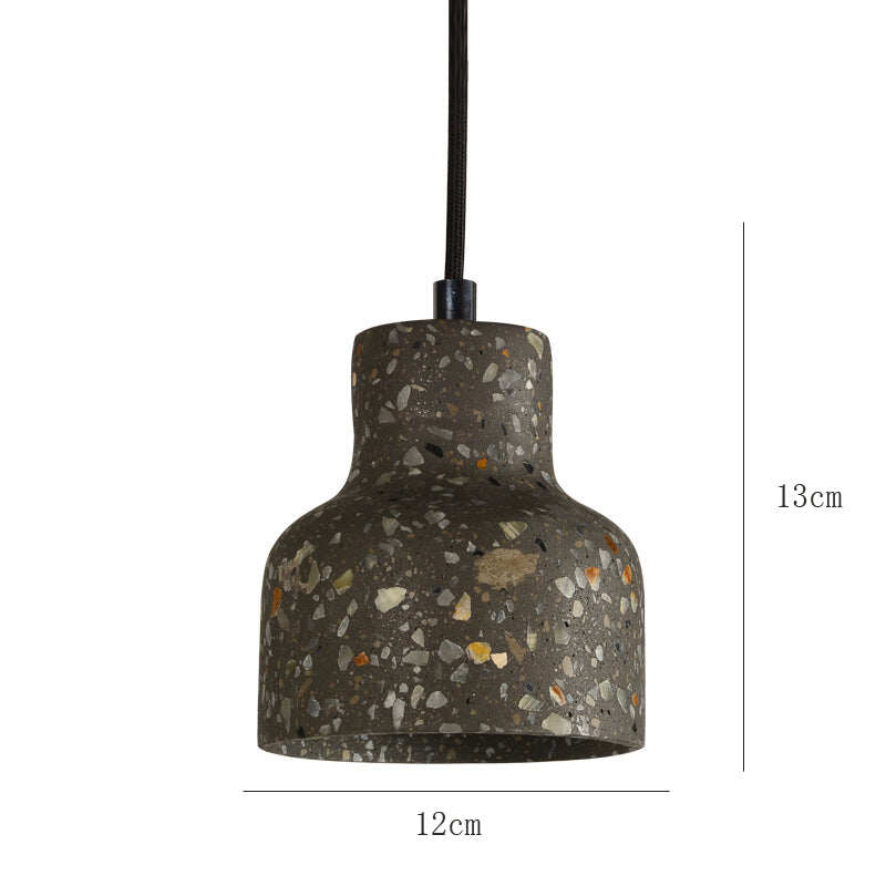 Semi-transparent Cement Chandelier Creative Personality Bedside Dining Room Terrazzo Color LED Bar Personality Chandelier
