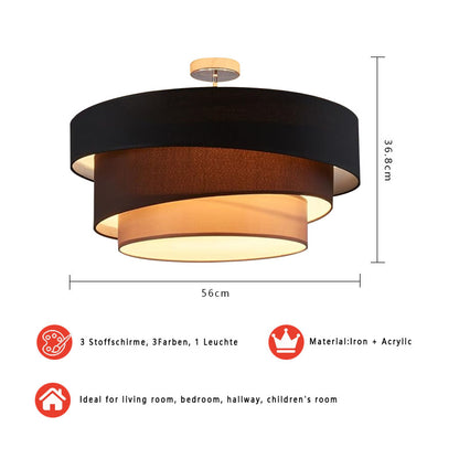Cloth sunshade cover ceiling lamp Modern LED Round Ceiling light Bedroom Corridor Home Living Room Decor