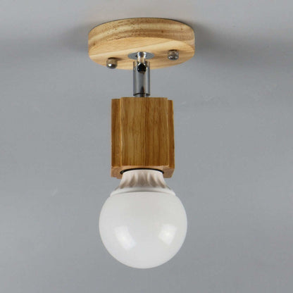 Modern Ceiling Lamp  LED Indoor Light Oka Wood Pendant The Restaurant Shops Bar Corridor Light  Fixture