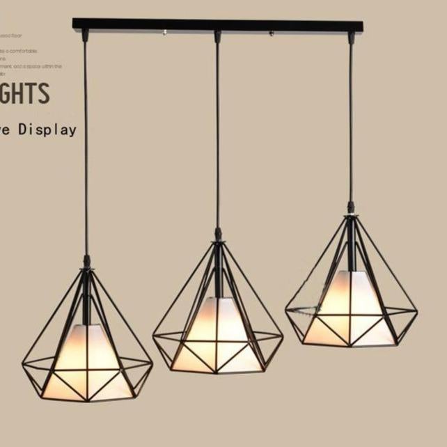 Modern Pendant Lamp Light,  Iron Frame Pendant Lights For Kitchen Island Dining Room Home Decoration Luminaire