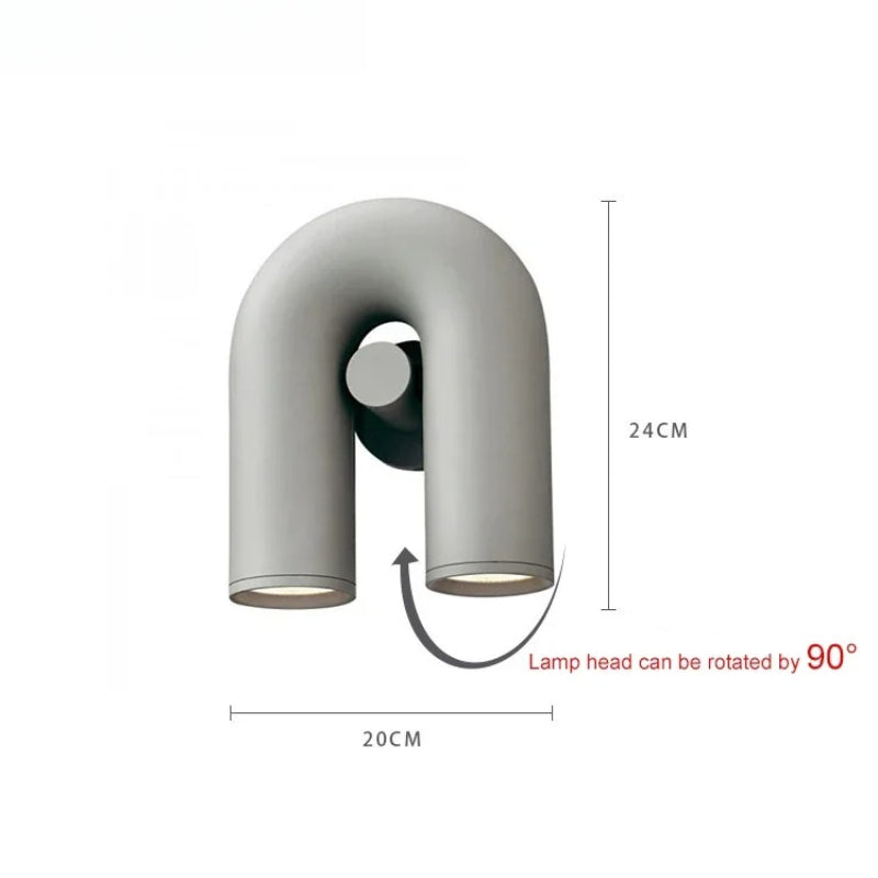 Led Wall Lamp U-shaped Background Beside Light Designer Minimalist Lighting Living Room Sofa Nordic Staircase Corridor Lights