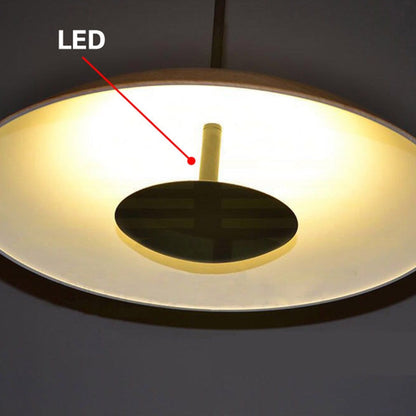 Modern Led Pendant Light Kitchen Black Round Cafe Nordic Study Living Room Bedroom Ufo Hanging Lamp