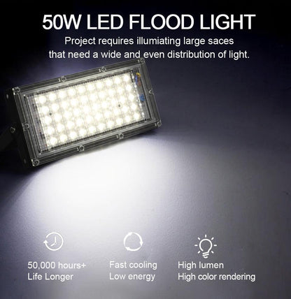 Outdoor Lighting Led Flood Light 50W 100W waterproof Spotlight Projector Full Spectrum Led Grow Light For plant growth lamp