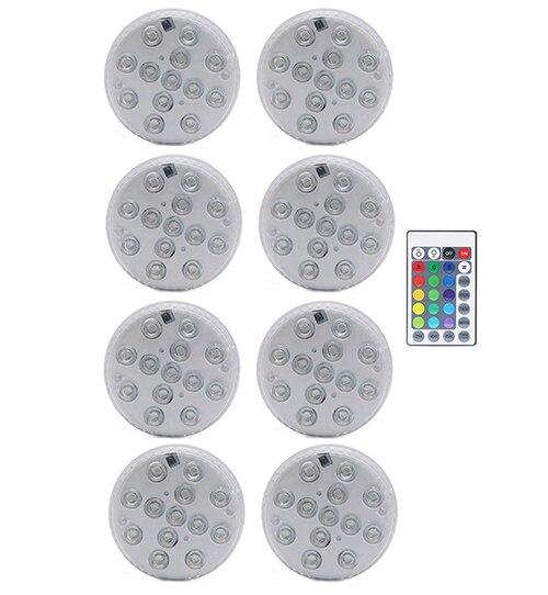 New 16 Colors Submersible Led Lights With Magnet and Suction Cup Pond Fountain Underwater LED Night Light for Vase,Fishtank