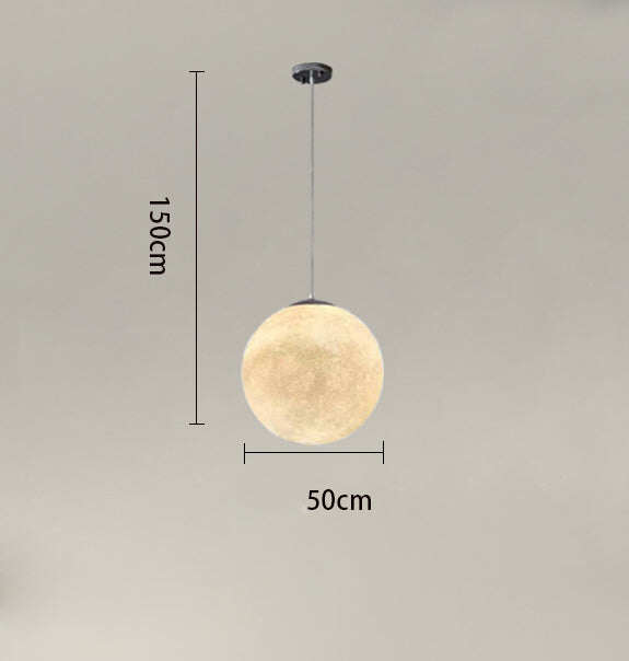 Creative Restaurant Bar Decoration Chandelier Hotel Bedroom Living Room Moon-shaped Lamps