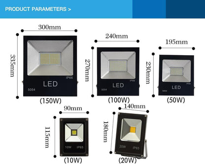 Led Flood Light 10W 20W 50W 100W 150W Led Reflector Waterproof Floodlight Outdoor Wall lamp Led Spotlight