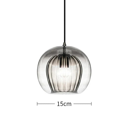 Nordic Modern Glass Pendant Lamp Restaurant Bedroom Bedside Dining Room Kitchen Lights Island Counter Bar Lighting Hanging Home