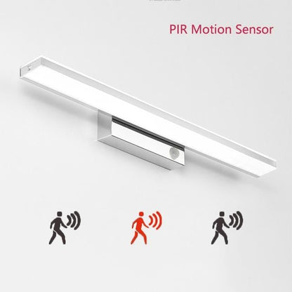 LED Mirror Light 42-52cm PIR Motion Sensor Waterproof Modern Cosmetic Acrylic Wall Lamp For Bathroom Light sconce lamp ZJQ0005