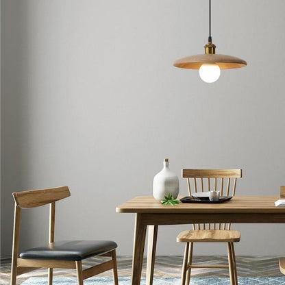 Nordic Solid Wood Lamp Restaurant Chandelier Single Head Art