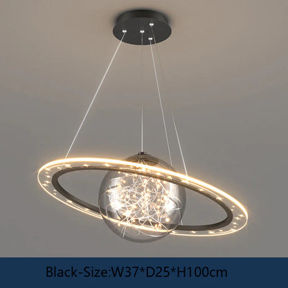 Star chandelier led New Acrylic living room bedroom lamp personality creative children's room net red home dining room lamp