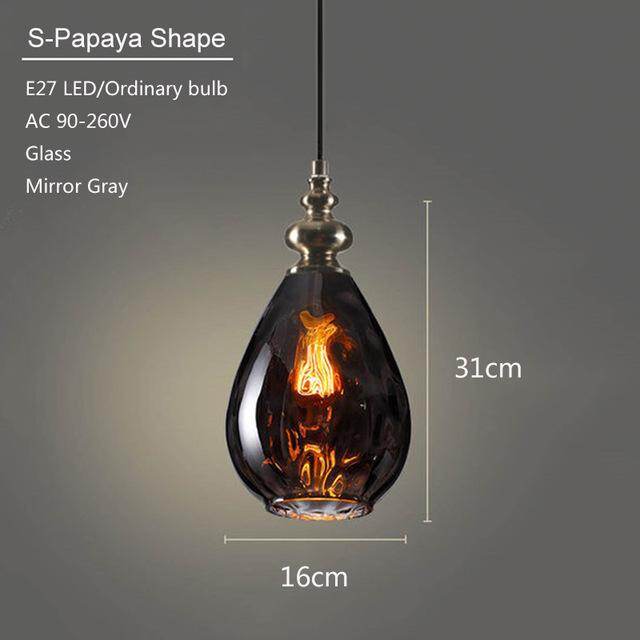 Modern Creative Europe Glass Pendant Light LED E27 With 3 Colors For Bedroom/Restaurant/Living Room/Kitchen/Cafe/Hotel/Office