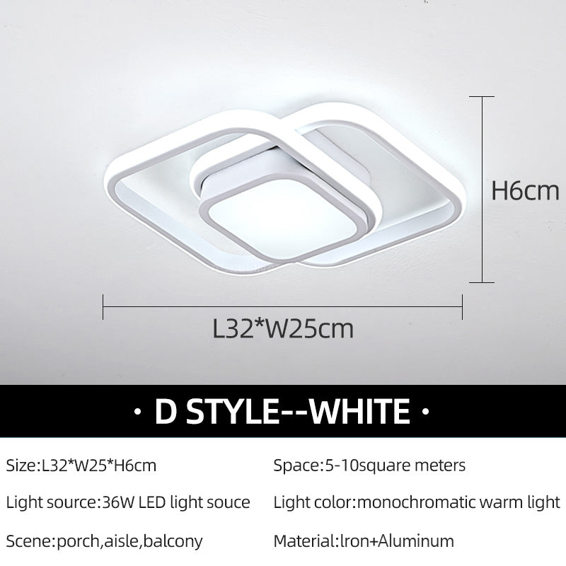 Modern LED Aisle Ceiling Light Minimalist ceiling Lamp Black White Lamp For Entryway Closet Cloakroom Led Ceiling Fixture Luster