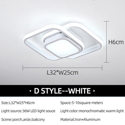 Modern LED Aisle Ceiling Light Minimalist ceiling Lamp Black White Lamp For Entryway Closet Cloakroom Led Ceiling Fixture Luster