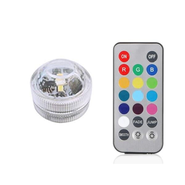 Battery Powered RGB Submersible LED Light IP68 Waterproof Underwater Led Light Night Lamp for Fish Tank Pond Wedding Party Light