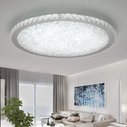 Modern K9 Crystal Circular Square Ceiling+Lights Room Light Suspension Luminaire Plafonnier LED Living Room Lights Lustre