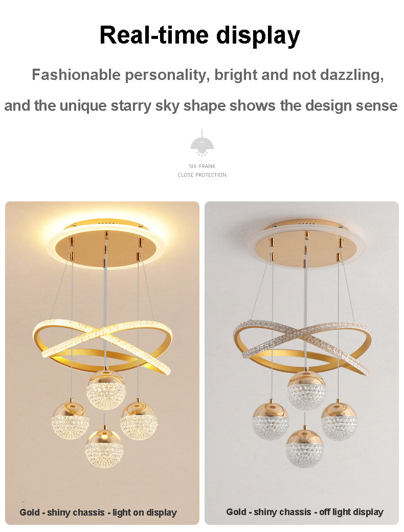 LED Lamp Dining Room Living Ring Dimmable Bedroom Kitchen Interior Linea Ceiling Round Modern Led Ring Chandelier Pendant Light