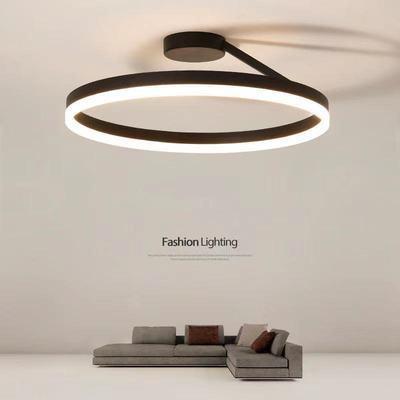 Black and White LED Ceiling Lamp Bedroom Lamp Modern Simple Living Room Net Red Room Round