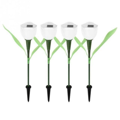8 Colors Hot Sale Outdoor Garden Solar LED Light Solar Powered LED Tulip Home Lawn Lamp Landscape Night Flower Lamp 1Pc