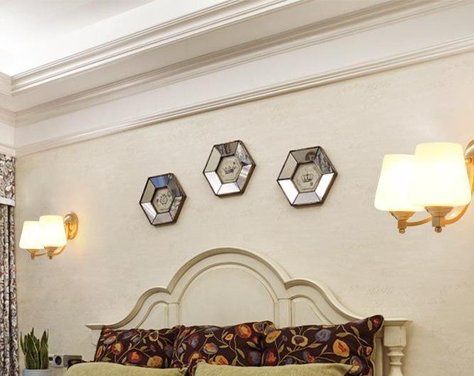 Nordic Living Room Bedroom Copper Wall Lamps